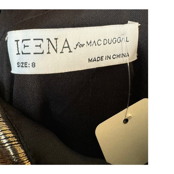 IEENA for Mac Duggal Gold Metallic One-Shoulder Gown style 26728 size 8 - Picture 12 of 17